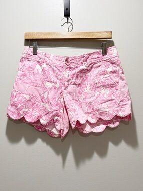 Lilly Pulitzer The Buttercup Short Confetti Pink Rosanna Scalloped Hem Cotton 2